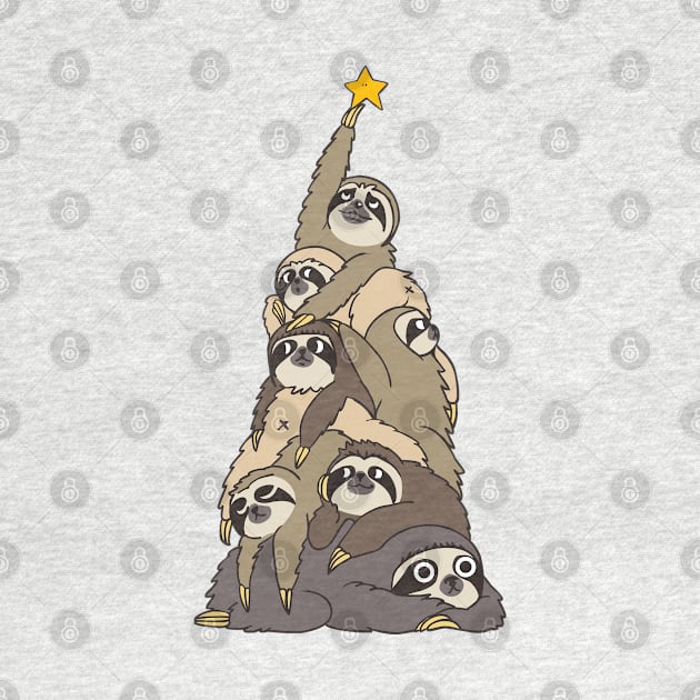 Christmas Tree Sloths by huebucket